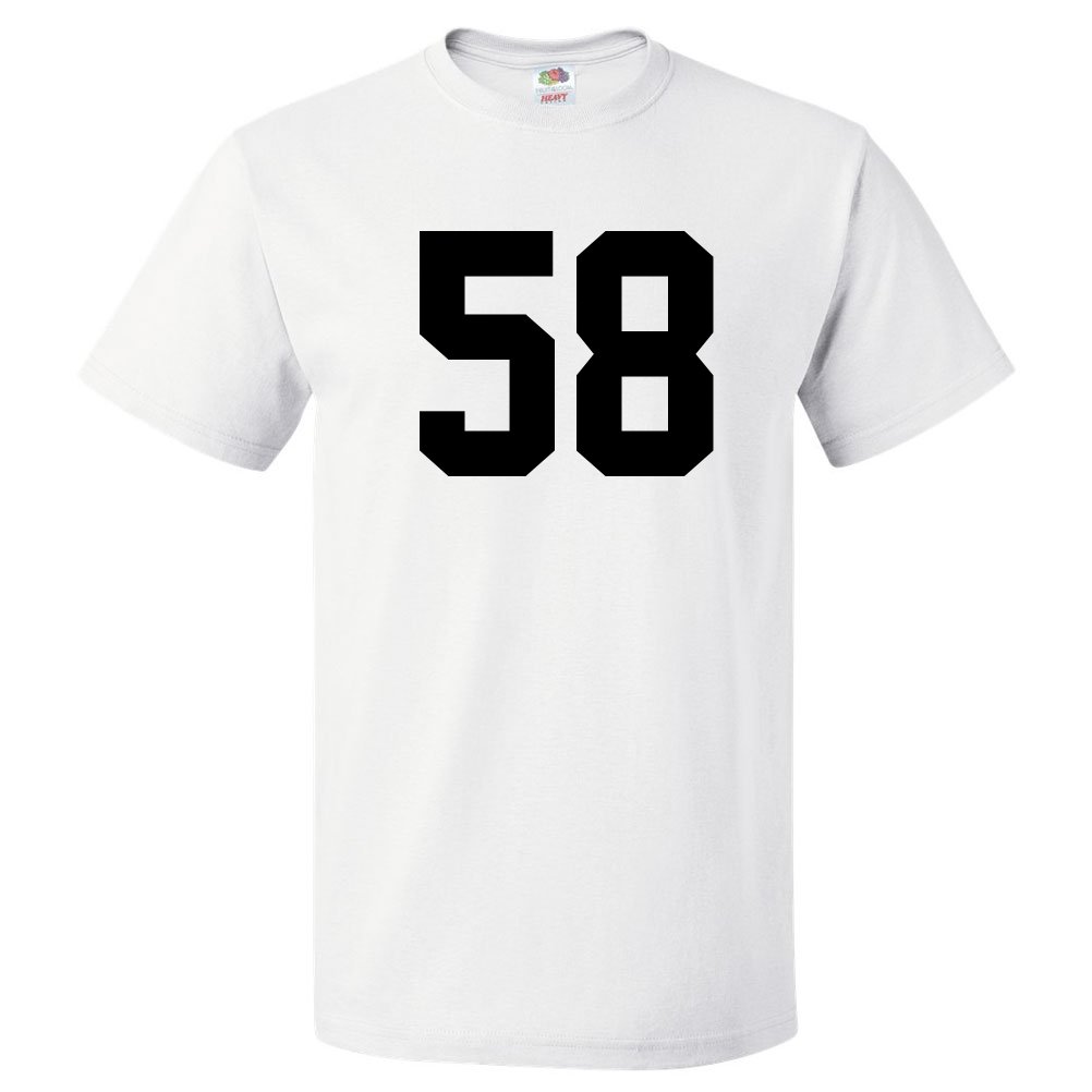 58th Birthday Gift For 58 Year Old Jersey Number 58 Shirt